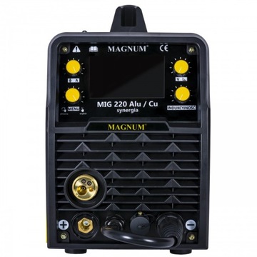 ПОЛУАВТОМАТИЧЕСКИЙ СВАРОЧНЫЙ АППАРАТ MAGNUM MIG/MAG 220 ALU/CU SYNERGY LCD