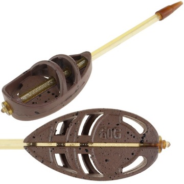 Podajnik koszyk koszyczek 60 g Method Feeder dystansowy z lotką trzonkiem