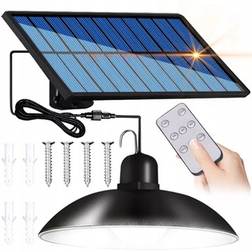 ŻYRANDOL LAMPA SOLARNA WISZĄCA SUFITOWA ZEWNĘTRZNA