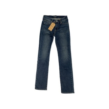 Jeansowe granatowe spodnie damskie LUCKY BRAND XS