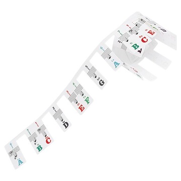 NAKLEJKI NA KLAWIATURĘ 88 KLAWISZY PIANINA NAUKA MATERIAŁÓW SZKOLNYCH