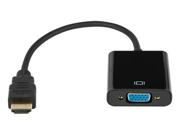 АДАПТЕР ПЕРЕХОДНИК ПРЕОБРАЗОВАТЕЛЬ HDMI - VGA D-SUB 15PIN HD АУДИОКАБЕЛЬ