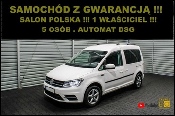 Volkswagen Caddy IV Furgon 2.0 TDI SCR BMT 150KM 2020 Volkswagen Caddy DSG + 5 osób + Salon POLSKA + 1