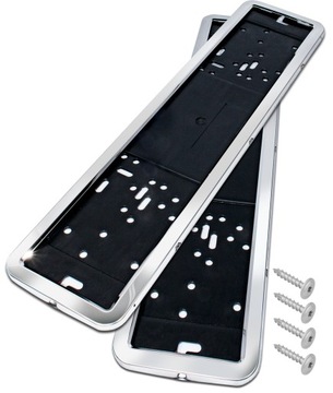 РАМКИ НОМЕРНОГО ЗНАКА НЕРЖАВЕЮЩАЯ СТАЛЬ ХРОМ НАБОР РАМОК 2 ШТ.