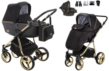 ADAMEX REGGIO SPECIAL WÓZEK 3W1 - FOTELIK GOLD