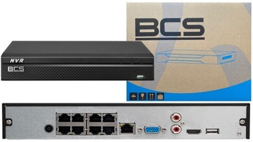 Rejestrator IP BCS-L-NVR0801-4KE-8P / 8kanałów PoE