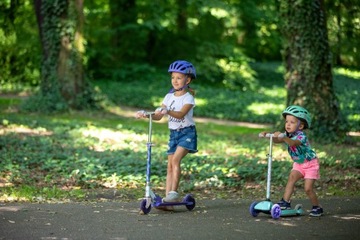 Балансирующий самокат, 3 колеса, 4 протектора, велосипедный шлем, замороженный, замороженный