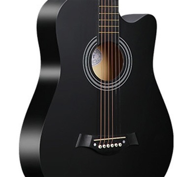 Gitara akustyczna 38 cali, 6 metalowych strun Musical Black