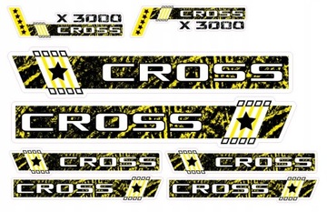 Naklejka naklejki na rower Cross