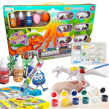 Figurki dinozaury do malowania MALOWANIE DINOZAURÓW zestaw prezent chłopca