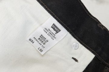 LEVIS 505 jeans spodnie męskie REGULAR PREMIUM czarne 34/32 pas 88