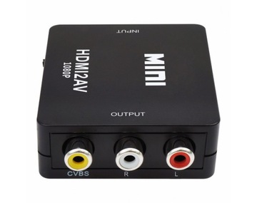 Конвертер HDMI в композитное видео CVBS, черный