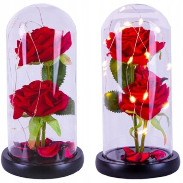 ВЕЧНАЯ РОЗА В СТЕКЛЕ, СВЕТЯЩИЙСЯ СВЕТОДИОД НА ДЕНЬ МАТЕРИ, ПОДАРОК ​​В КОРОБКЕ