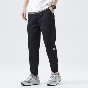 OUSSYU Brand Autumn Cotton Ankle Length Pants Men