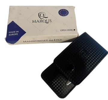 MARQUS Solingen 4 Częściowy Zestaw do Manicure i Pedicure + czarne etui