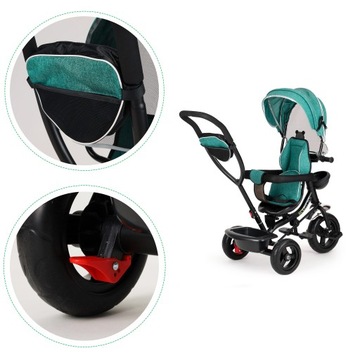 Велосипед, трехколесный велосипед, коляска, поворотное сиденье ECOTOYS