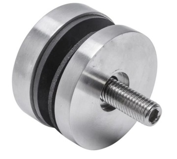 UCHWYT DO SZKŁA SZYBY BALUSTRADY PUNKTOWY ROTULA FI 50x8 mm INOX SATYNA
