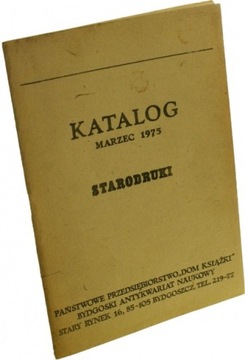 Katalog Marzec 1975 Starodruki [Dom Książki, Bydgo