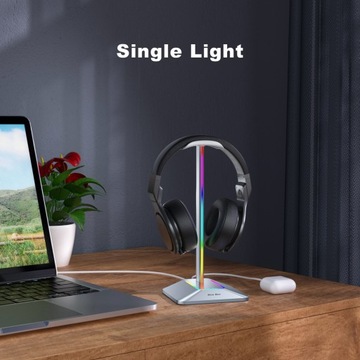 НОВАЯ ПОДСТАВКА ДЛЯ НАУШНИКОВ BEE GAMING USB-концентратор со светодиодной подсветкой RGB