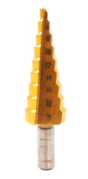 WIERTŁO STOŻKOWE STOPNIOWE CHOINKOWE TYTAN 4-20 mm