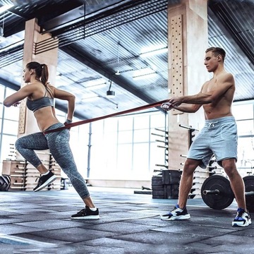 РЕЗИНОВАЯ ЛЕНТА ДЛЯ УПРАЖНЕНИЙ С СОПРОТИВЛЕНИЕМ, ПОДТЯЖЕНИЯ 7-16 КГ