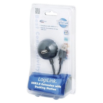 USB-удлинитель LogiLink 1,5 м, черный