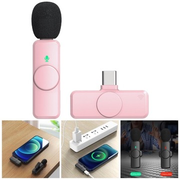 Беспроводной петличный микрофон 2,4G Type C для