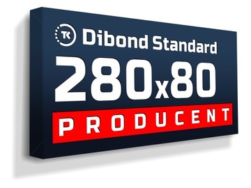 Kaseton reklamowy LED Dibond STANDARD 280x80cm