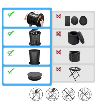 ПОРТАТИВНЫЙ ТУРИСТИЧЕСКИЙ ТУАЛЕТ, ПОХОДНЫЙ ТУАЛЕТ, МОБИЛЬНЫЙ ТУАЛЕТ, СКЛАДНОЙ 2 В 1