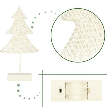 Рождественская елка стоящее украшение 39см 10LED теплый желтый бате блок питания