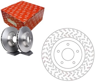 ТОРМОЗНЫЕ ДИСКИ 2шт MITSUBISHI ПЕРЕДНИЕ ASX OUTLAND