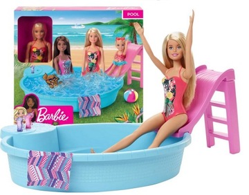 LALKA BARBIE BASEN zestaw z lalką Barbie GHL91