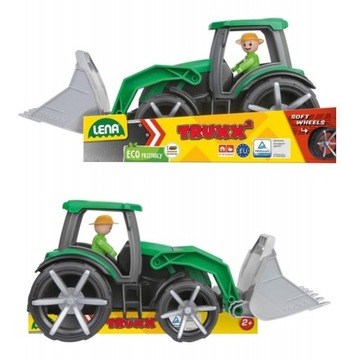 SPYCHACZ TRUXX LENA TRAKTOR ZIELONY POJAZD 34 CM + FIGURKA