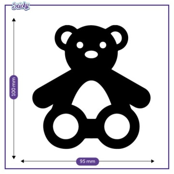 Наклейка BEAR BEAR на окно автомобиля, 10 см