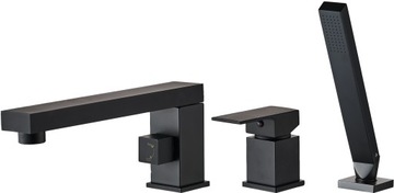 Bateria GLEN czarna wannowa 3-otworowa REA