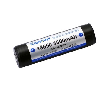 KP ICR18650-350PCM 3500mAh Li-ION Protected 3,6V