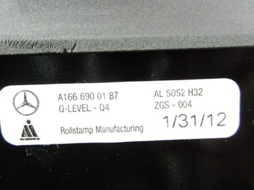 LIŠTA SLOUPU DVEŘE PŘEDNÍ LEVÝ MERCEDES ML W166