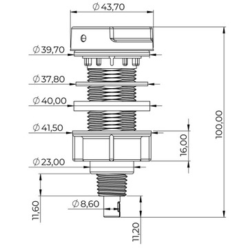 Ручка автоматического сифона для раковины