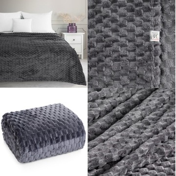 Gruby KOC NARZUTA Mięciutki Pled 150x200 Cindy6 Premium Eurofirany KOLORY