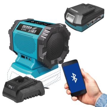 АККУМУЛЯТОРНЫЙ Bluetooth-ДИНАМИК 18 В DEDRA + 2 Ач