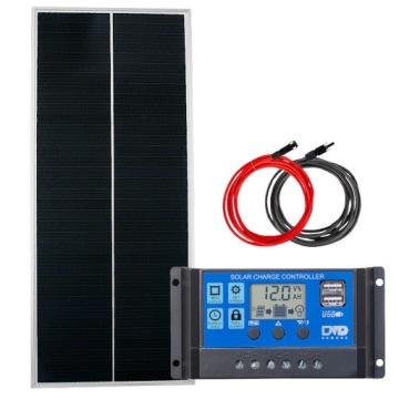 ZESTAW SOLARNY 100W FOTOWOLTAICZNY PWM