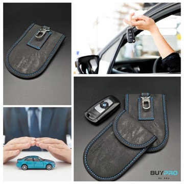 Etui na Kluczyk Keyless Klatka Faraday Blokada Sygnału 2x Pokrowiec OCHRONA