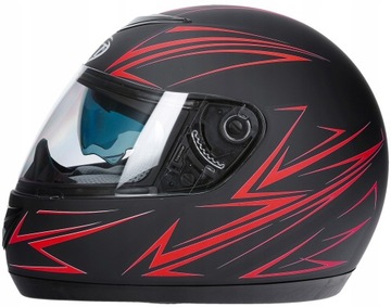 KASK MOTOCYKLOWY MAT NA SKUTER MOTOR Z SZYBĄ JST L