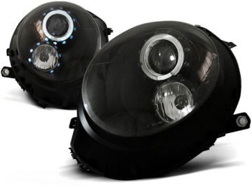 LAMPY față BMW MINI COOPER 06 ANGEL EYES BLACK