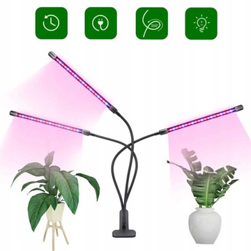 3х ПАНЕЛЬНЫЕ ЛАМПЫ ДЛЯ ВЫРАЩИВАНИЯ РАСТЕНИЙ ТАЙМЕР ПОЛНОГО СПЕКТРА USB 27 Вт 60 светодиодов