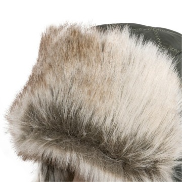 Czapka uszatka pilotka zimowa wojskowa Mil-Tec Winter Faux-Fur Oliwkowa M