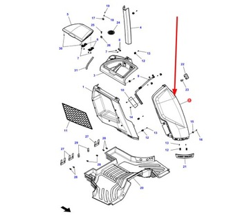 ACW022230C Крышка левого крыла