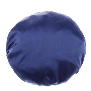 Атласная шапочка на резинке - темно-синяя.