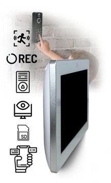 ВИДЕОДОМФОН ДВА БЕЛЫХ МОНИТОРА 7 ФУТОВ КАМЕРА 2MPX FULL HD 1080P P2P TUYA SMART