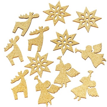 ЗОЛОТОЙ АНГЕЛ ЗВЕЗДЫ С БЛЕСКАМИ СНЕЖИНКИ ДЛЯ РОЖДЕСТВЕНСКОЙ ЕЛКИ ПЛАТЬЕ БОЛЬШОЙ НАБОР
